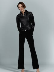 Mango Black High-Waist Straight Trousers - Image 5 of 7