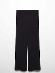 Mango Black High-Waist Straight Trousers - Image 6 of 7