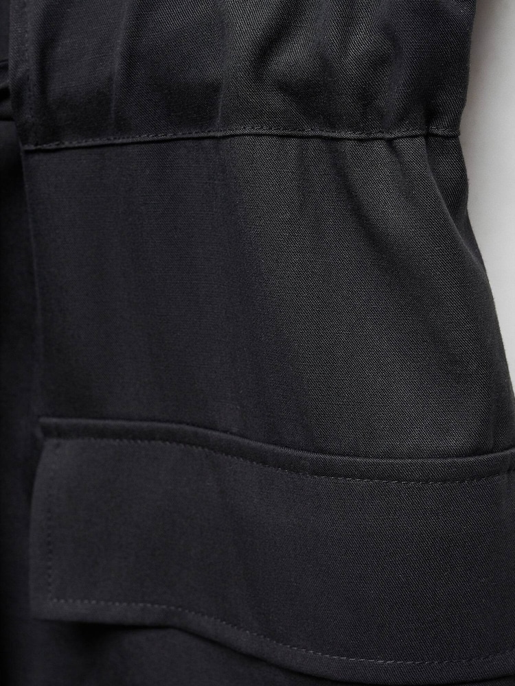 Mango Black Cargo Overalls With Zip - Image 6 of 6 Mango Black Cargo Overalls With Zip - Image 6 of 6