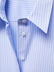 Mango Blue Oversized Cotton Lyocell Blend Shirt - Image 6 of 6