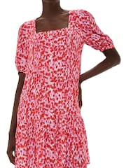 Whistles Pink Blurred Strokes Flippy Dress - Image 1 of 4