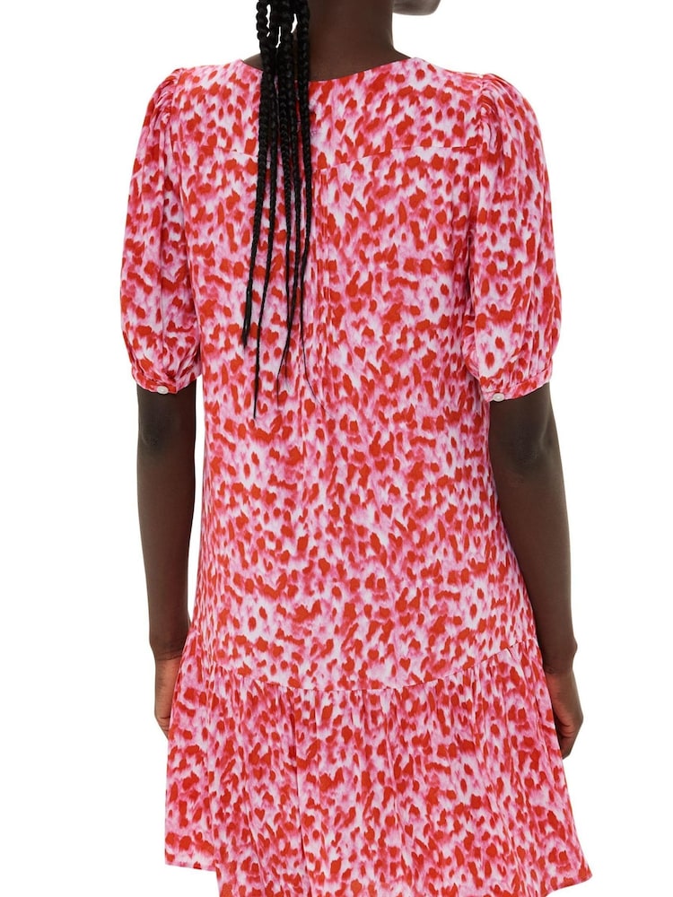 Whistles Pink Blurred Strokes Flippy Dress - Image 2 of 4