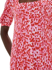 Whistles Pink Blurred Strokes Flippy Dress - Image 3 of 4