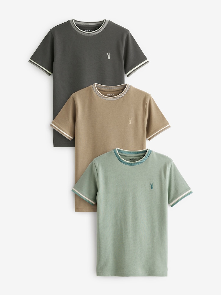 Mineral Tipped Short Sleeve T-Shirts 3 Pack (3-16yrs) - Image 1 of 3