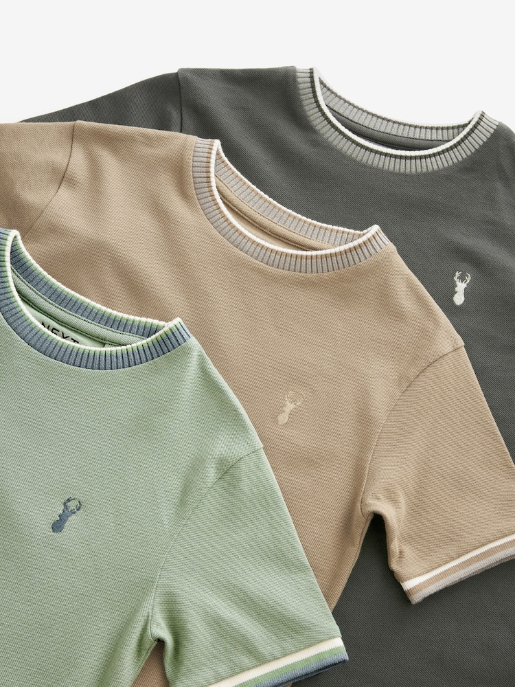 Mineral Tipped Short Sleeve T-Shirts 3 Pack (3-16yrs) - Image 3 of 3