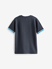 Blue/Black Tipped Short Sleeve T-Shirts 3 Pack (3-16yrs) - Image 2 of 3