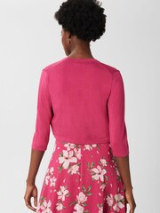 Hobbs Pink Womens Carrie Bolero Cardigan - Image 2 of 4