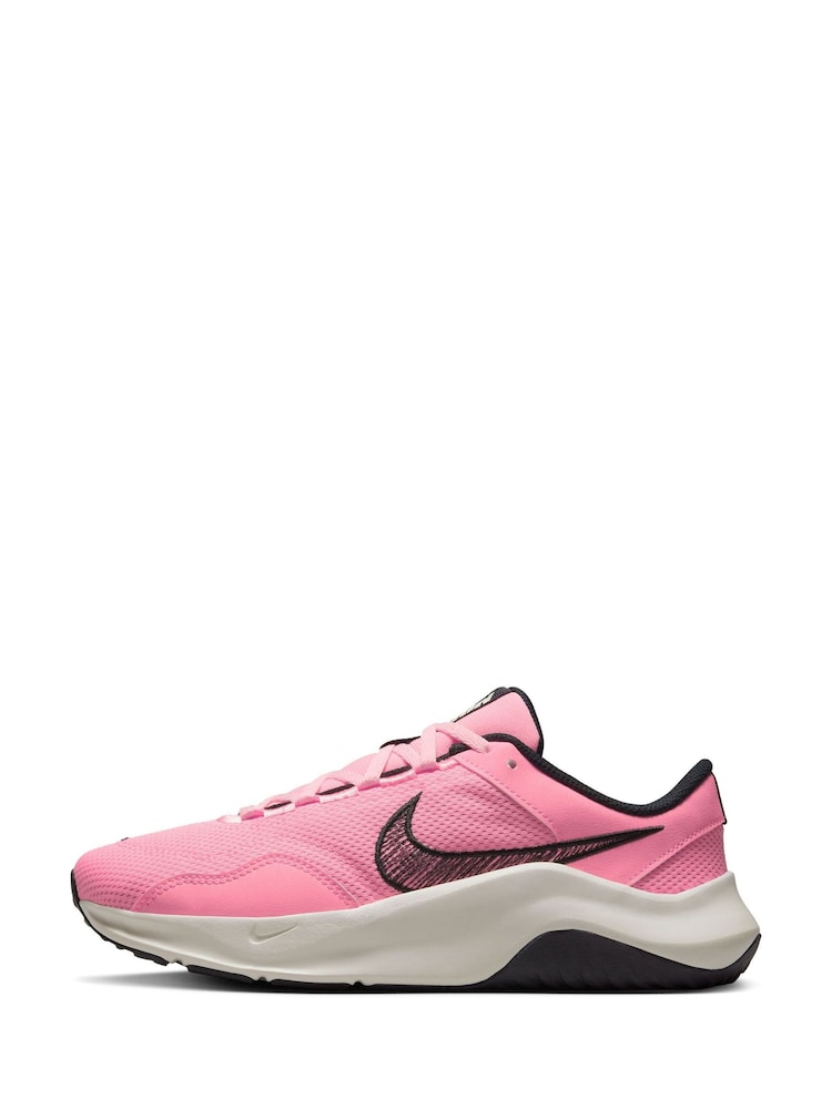 Nike Pink/Black Legend Essential 3 Training Trainers - Image 2 of 8