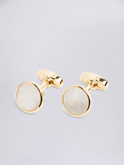 MOSS Gold Tone Mother of Pearl Cufflinks - Image 1 of 2