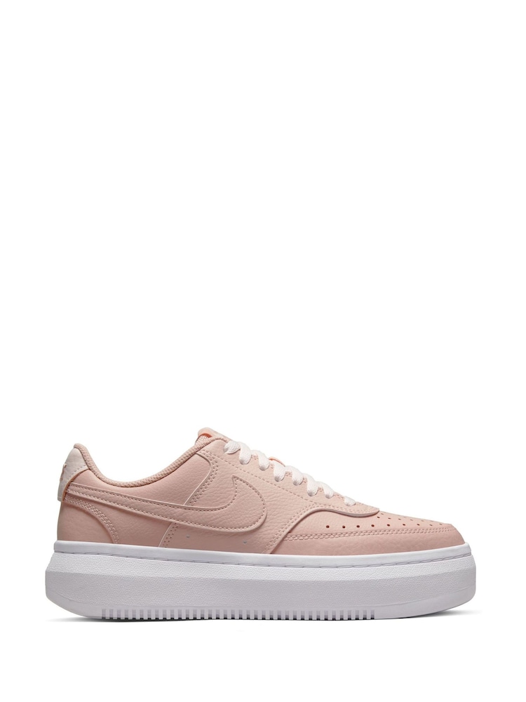 Nike Pink Court Vision Alta Platform Trainers - Image 1 of 10