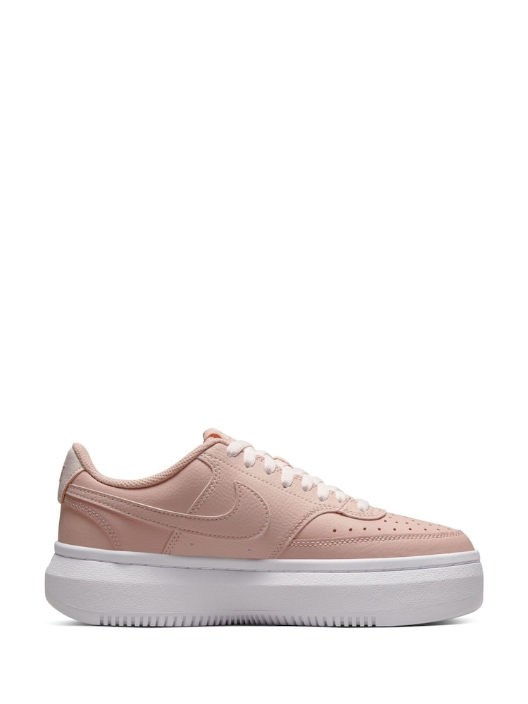 Nike Pink Court Vision Alta Platform Trainers - Image 3 of 10