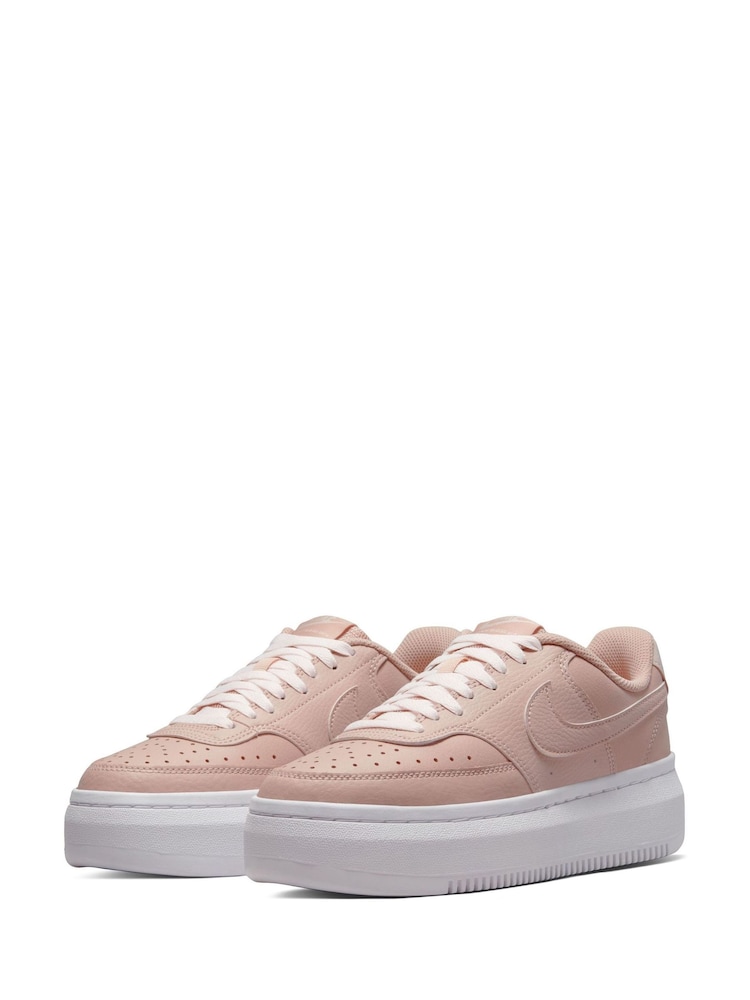Nike Pink Court Vision Alta Platform Trainers - Image 5 of 10