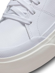 Nike White/Coral Court Legacy Lift Platform Trainers - Image 5 of 8