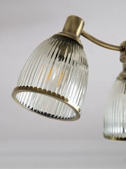Brass Willow 3 Light Flush Fitting Ceiling Light - Image 6 of 7