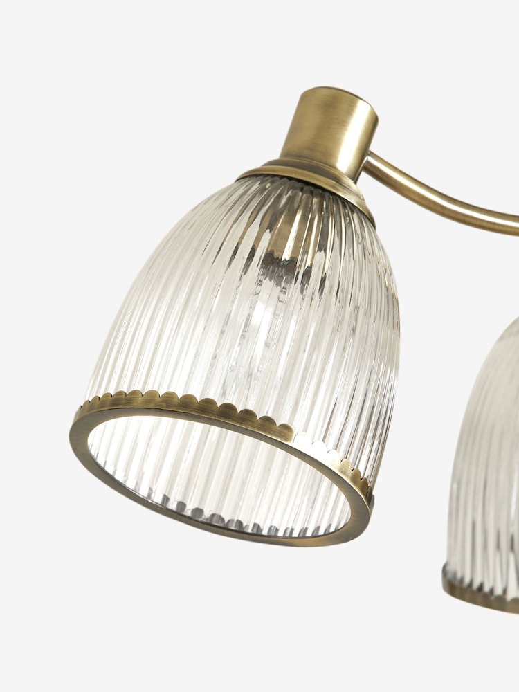Brass Willow 3 Light Flush Fitting Ceiling Light - Image 7 of 7