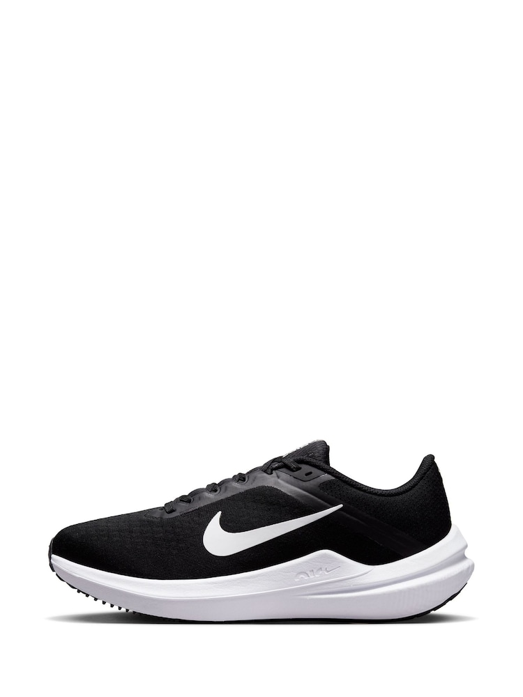 Nike Black/White Air Winflo 10 Road Running Trainers - Image 2 of 8