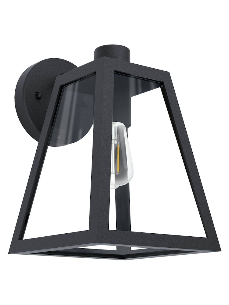 Eglo Black Mirandola Glass Outdoor Wall Light - Image 2 of 3