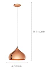Eglo Copper Hapton Vintage Ceiling Light Pendant - Image 4 of 4