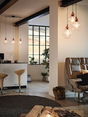 Eglo Copper Tarbes Geometric Ceiling Light Pendant - Image 1 of 2