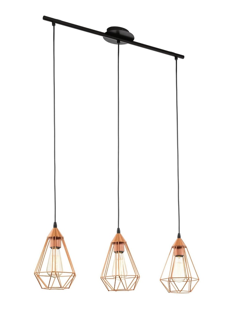 Eglo Copper Tarbes Geometric Ceiling Light Pendant - Image 2 of 2