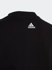 adidas Black Essentials Linear Logo 100% Cotton T-Shirt - Image 5 of 7
