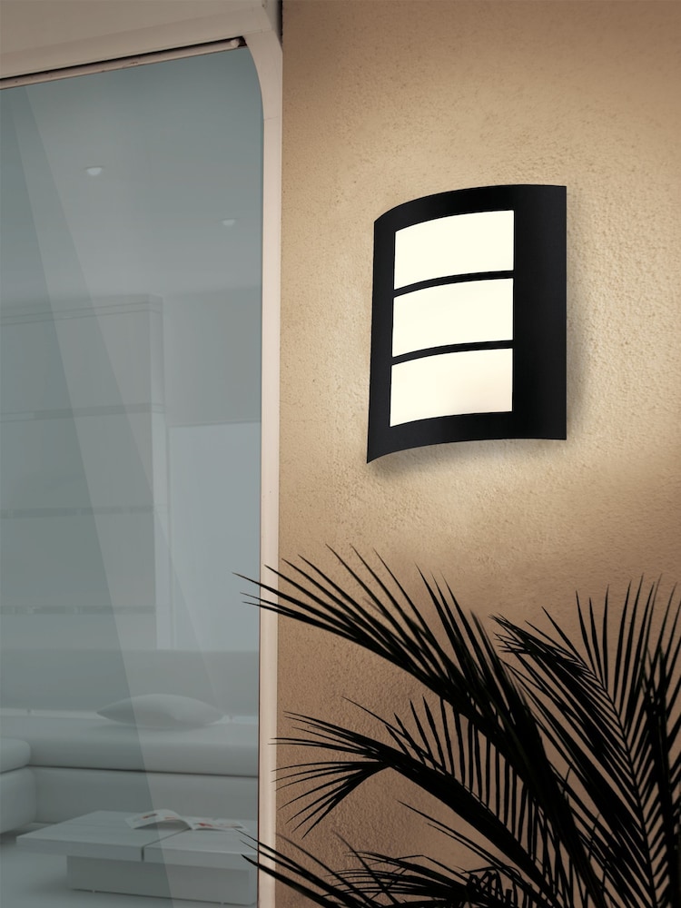 Eglo Black City Outdoor Wall Light - Image 1 of 3