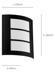 Eglo Black City Outdoor Wall Light - Image 3 of 3