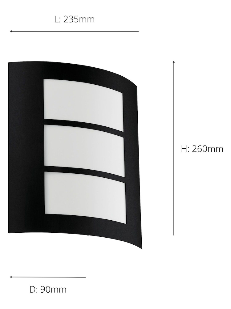Eglo Black City Outdoor Wall Light - Image 3 of 3