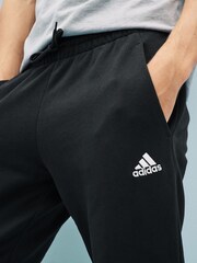 adidas Black Sportswear Essentials French Terry Tapered Cuff 100% Cotton Joggers - Image 5 of 11