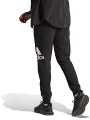 adidas Black Essentials French Terry Tapered Cuff Logo Joggers - Image 3 of 8