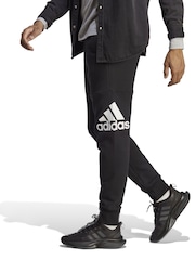 adidas Black Essentials French Terry Tapered Cuff Logo Joggers - Image 4 of 8
