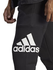 adidas Black Essentials French Terry Tapered Cuff Logo Joggers - Image 5 of 8