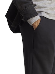 adidas Black Essentials French Terry Tapered Cuff Logo Joggers - Image 6 of 8