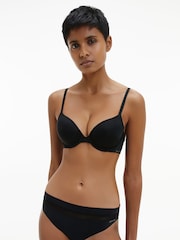 Calvin Klein Black Insert Mesh Bikini Briefs - Image 1 of 4