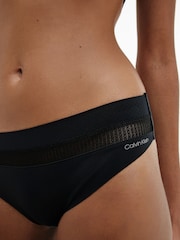 Calvin Klein Black Insert Mesh Bikini Briefs - Image 3 of 4