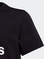 adidas Black/Red Bold Logo 100% Cotton T-Shirt - Image 3 of 6