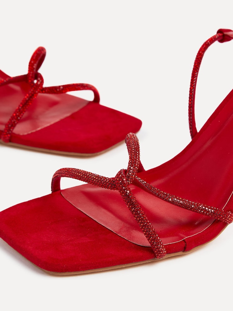 Rot - Linzi Entice Diamante Embellished Strappy Heeled Sandals - Bild 5 von 5 Rot - Linzi Entice Diamante Embellished Strappy Heeled Sandals - Bild 5 von 5