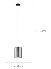 Eglo Black Cadaques 1 Ceiling Light Pendant - Image 3 of 3