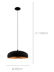 Eglo Black/Copper Mogano Ceiling Light Pendant - Image 4 of 4