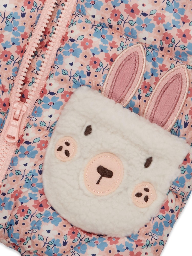M&Co Pink Ditsy Bunny Coat - Image 5 of 5