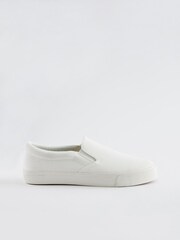 White Slip-On Canvas Shoes - Image 2 of 6