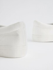 White Slip-On Canvas Shoes - Image 5 of 6