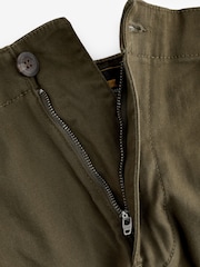 Khaki Green Straight Fit Cotton Stretch Cargo Trousers - Image 6 of 7