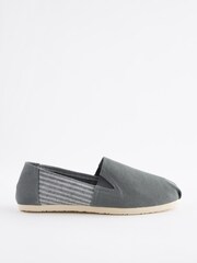 Grey Canvas Slip-On Shoes - Image 3 of 6