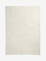 Jasper Conran London White Floral Leaf Wool Rug - Image 4 of 4