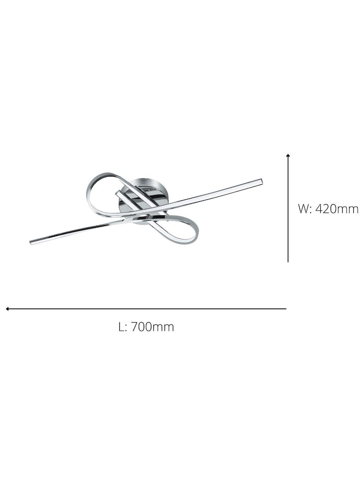 Eglo Chrome Selvina Knotted Ceiling Light - Image 3 of 3