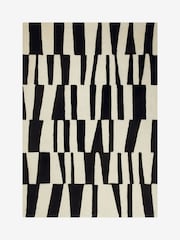 Jasper Conran London Black/White Papercut Carve Pile Wool Rug - Image 4 of 4