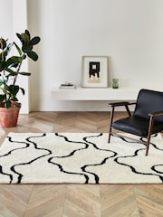 Jasper Conran London White Berber Wool Wiggle Rug - Image 1 of 4