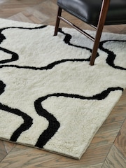 Jasper Conran London White Berber Wool Wiggle Rug - Image 2 of 4