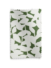 Jasper Conran London Green Pencil Pleat Blackout Floral Leaf Curtain - Image 5 of 5